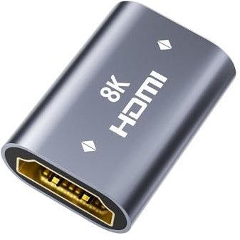 LEENUE HDMI Kupplung 8K, HDMI Verlängerung 2.1 Verbinder Buchse auf Buchse | Adapter Unterstützung 8K@60Hz, 4K@120Hz UHD HDR eARC 3D Dolby, für Laptop, HDTV, PC, Monitor, Roku TV, Silber, 1 Stück