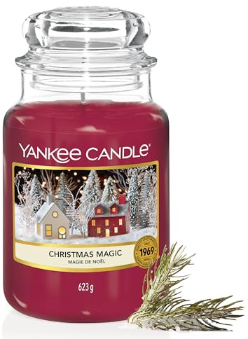 Yankee Candle Duftkerze im Glas (groß) | Christmas Magic | Kerze mit langer Brenndauer bis zu 150 Stunden | Perfekte Geschenke für Frauen