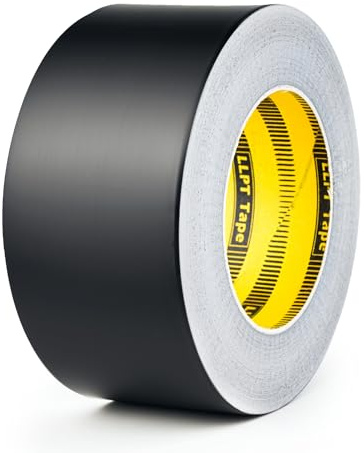 LLPT Aluminium Folienband mit Schwarzer | 5 cm x 20 m | Selbstklebendes zum Abdichten | von Heiß und Kaltluftkanälen für die Metallrohrreparatur (BF065)