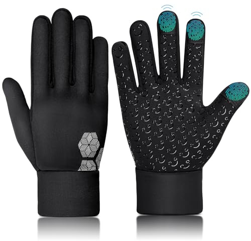 Kinder Handschuhe Winter Thermo Laufhandschuhe - Touchscreen Fahrradhandschuhe Warme Fahrrad Handschuh Warm Winddichte Kinderhandschuhe Rutschfester Sporthandschuh für 4-12 Jahre Kind Jung Mädch