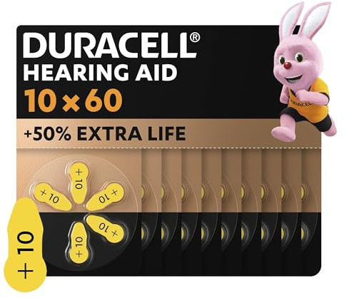 Duracell Hörgerätebatterien Typ 10 (60er-Pack)