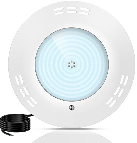 LyLmLe Harz Gefüllt LED Poolbeleuchtung Extra Flach,35W Poolscheinwerfer(Ersetzt 300W Halogenlampen),Aufputzmontage Pool Lampen,3500lm,140°Abstrahlwinkel,IP68 Wasserdicht,12V AC/DC,6000K