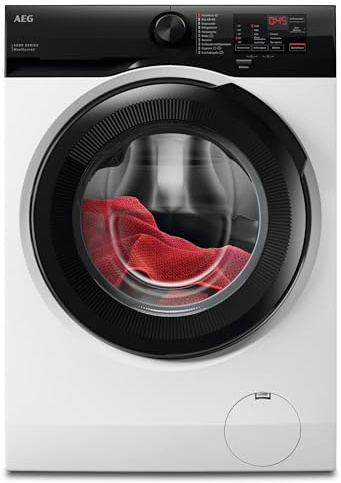 AEG Serie 6000 Waschmaschine 8 kg, KI WashAssist, LR6AMZ48FL | Für Familien, volle Ladung in 45 Min bei 30 °C, Hygieneprogramm mit Dampf, Schontrommel, Nachlegefunktion, leise, 1400 U/min