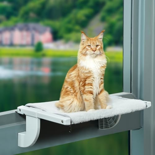 GUUSII HOME Katzenliege Balkon Fensterhängematte für Heizung Heizkörper 56 * 34.5cm Hängematte für Katzenfenster Katzen Fensterliege Fensterplätze Katzenbett Fensterbank Fensterliegeplatz (S)
