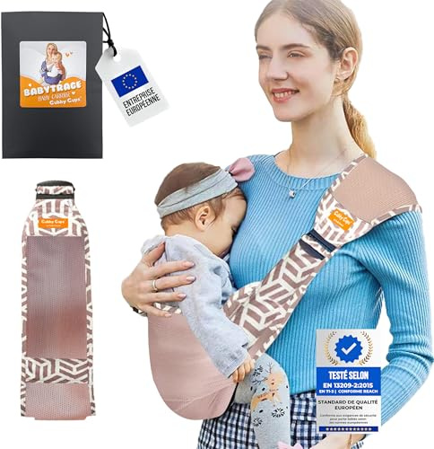 GUBBY GUPS® Ergonomische praktische Babytrage V1.0 für schnelle Einsätze - Tragetuch Baby neugeboren Baby Tragegurt Kleinkind bis 15 KG, Hüftsitz Baby Trage Tragesystem