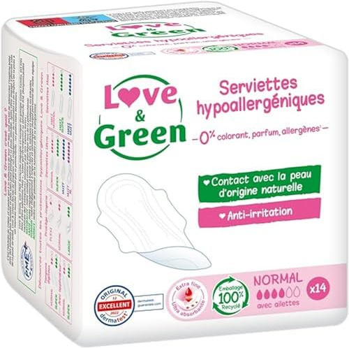 Love & Green hypoallergen, normal, 0%, 14-teilig