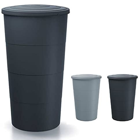 Regenwassertonne Regentonne Regenbehälter Regentank Regenfass Amphore (160L Anthrazit)
