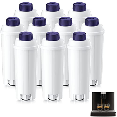 ARETHONE Wasserfilter für Delonghi Kaffeevollautomaten, Ersatz für De'Longhi Wasserfilter DLSC002, Kompatibel mit De'Longhi Magnifica S, Dinamica, Eletta Explorer und ECAM-Serie (10 Stück(1er Pack))