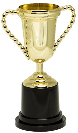 Boland 30848 - Goldene Trophäe, Größe 25 cm, Partydeko, Pokal, Wettbewerb, Gewinner, Gold