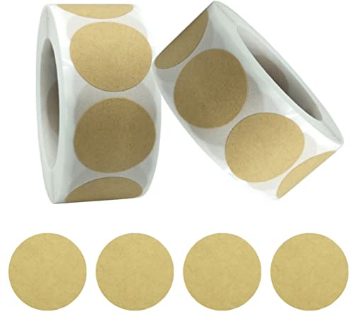 Etiketten Selbstklebend 1000pcs preisetiketten Aufkleber rund Klebeetiketten Zum Beschriften Gewürzetiketten 25mm Stickers Marmeladengläser,Weihnachten Handgemacht Geschenkaufkleber schusspflaster