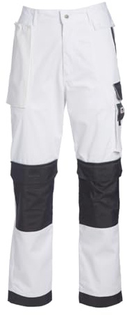 ProDec Advance Malerhosen für Männer, schmutzabweisende weiße Arbeitshose, Maler-Overall für Männer, Malerhose, Dekorateurhose, 30 Taille, 31 Beinlänge