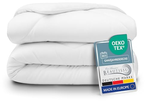 Beautissu Allergiker Bettdecke 135x200 cm Ganzjahresdecke Übergangsdecke Steppdecke 135x200 Warm Atmungsaktiv Mikrofaserdecke 135x200 – Duvet Blanket Mono Ganzjahresbettdecke Schlafdecke BeauNuit MD