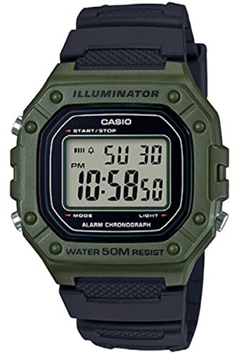 Casio Herren-Armbanduhr W-218H-3AVEF, Grün