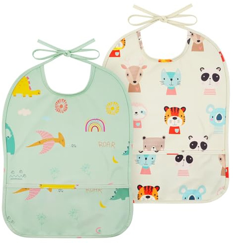 HOTUT Schmutzabweisend Babylätzchen Abwaschbar, Lätzchen Baby Wasserdicht, Baby-Essenslätzchen, Lätzchen Baby Wasserdicht zum Essen, Unisex Babylätzchen Geruchsresistent