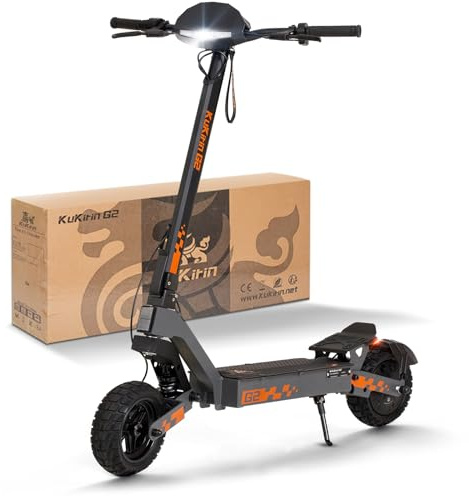 Kukirin E Scooter,Elektro Elektroroller Erwachsene Elektroscooter,E Roller Offroad,Elektro Scooter Roller,Patinete electrico(55 Km Reichweite),G2
