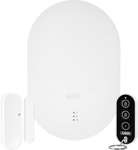 ABUS Funk-Alarmanlage Smartvest Pro - Starter-Set mit Zentrale, Öffnungsmelder, Sirene, Fernbedienung und kostenloser App - Alarmanlage für Haus und Wohnung - Einbruchschutz mit Alarm auf Handy