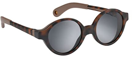BÉABA, Sonnenbrille für Babys von 9 bis 24 Monaten, 100% UV-Schutz – KAT. 3, Seitenschutz, optimaler Komfort, um 360° verstellbare Bügel, Schildpatt