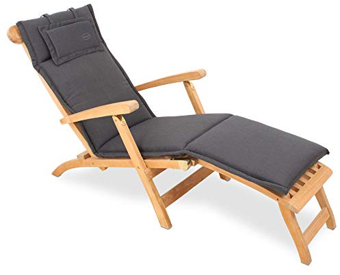 ROG garden-line Auflage FÜR DECKCHAIR LIEGESTUHL 186 x 45 cm - ANTHRAZIT