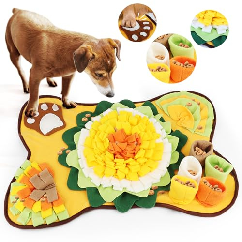 MXTIMWAN Hunde-Schnüffelmatte, Gelb, für Haustier Hunde jeder Größe