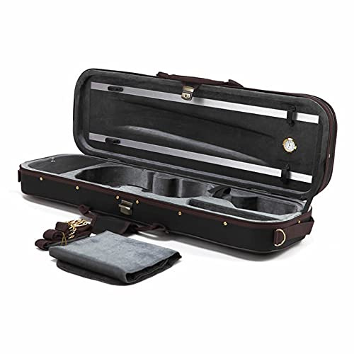 JYSSH 4/4 Geigenkoffer Violinenkoffer, Stabil und Leicht Geigenkasten mit Hygrometer, Professionelle Oblong Koffer für Violine für Geige