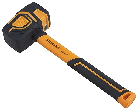 BOOSDEN Gummihammer Groß, 560g | Ergonomischem Griff, weicher Schlagfläche, Keine Beschädigung für Bodenbelag, Holzbearbeitung