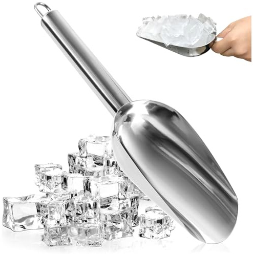 Robin Goods® Eisschaufel aus rostfreiem Edelstahl - Mehlschaufel aus Metall | Schaufel für Lebensmittel - hochwertige Futterschaufel - Portionierschaufel - Küchenzubehör