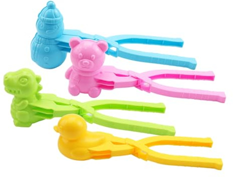 DAWCBVJQ 4 Stück Schneeballzange ABS 19–20cm Schneeball Former Set, Schneeballmaschine, Schneeball Maker Clip, Schneeballformer, Schneespielzeug Kinder, Sand Spielzeug Schneeformen Werkzeug-Clip