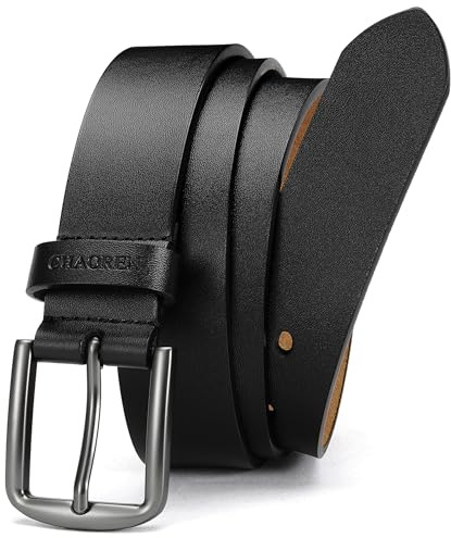 CHAOREN Ledergürtel Herren Schwarz, Gürtel Herren Leder Schwarz 35mm für Jeans, Weicheres Leder Passt Besser