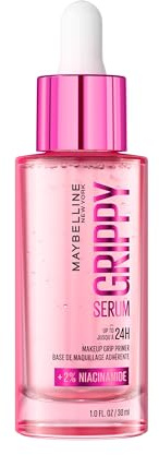 Maybelline New York Grippy Serum Primer, für 24H Halt & Feuchtigkeit, 30 ml | Serum-to-Grip-Technologie für 24H Halt, mit 2% Niacinamid, feuchtigkeitsspendend, nicht komedogen