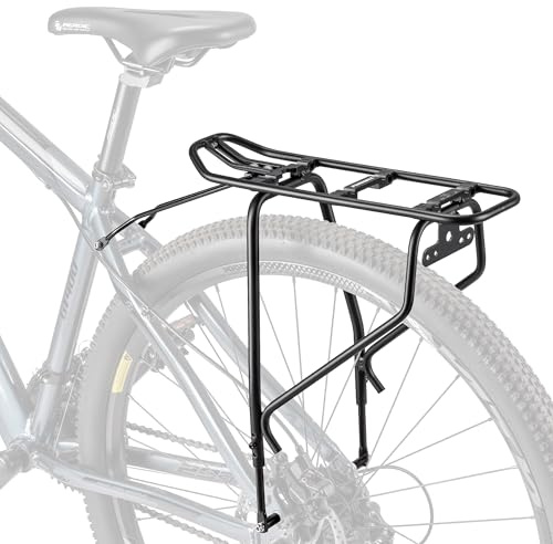 Fahrrad-Heckträger – Gepäckträger kompatibel mit MIK-System, Fahrrad-Gepäckträger für Scheibenbremsen/Nicht-Scheibenbremsen – Höhenverstellbar für 26-29 Rahmen