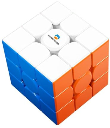 Monster Go 356 EDU Original Zauberwürfel Magnetisch 3x3,SpeedCube Klassisch | Speed Cube mit 48 Magnete/Schraubenachse/Sichere Materialien Ideales Knobelspiel für Erwachsene und Kinder, Fidget-Spielzeuge