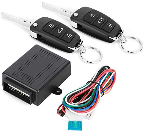 Schlüssellose Zentralverriegelung, Qiilu Universal Car Alarm System, 3 Tasten Keyless Zentralverriegelung Fernbedienung Kit (Schwarz)