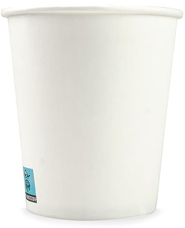 Wellsamed WELLSACUP 1000 Pappbecher 180 ml Weiß, geeignet für Heißgetränke, Coffee to Go, Business, Veranstaltungen, Party
