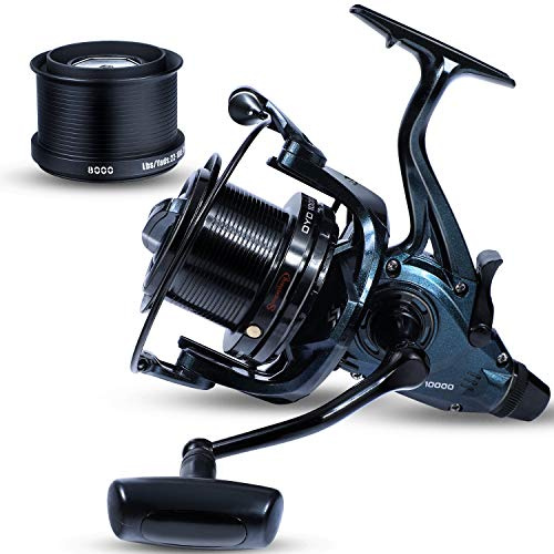 Sougayilang Karpfenangelrolle, ultra-leistungsstarke, glatte Spinnrolle 13+1BB Metallkörper 9000/10000/12000 Surfangelrollen für Salzwasser und Süßwasser, 10000
