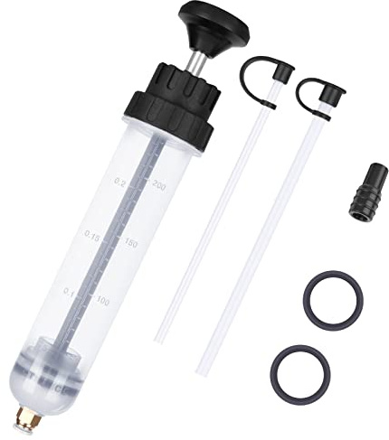 flintronic Handpumpe, 200ml Ölspritze, Absaugpumpe, Ölansaugpumpe | Ölansauger, Ölpumpe Bremsölspritze Auto Lieferung Handpumpe, Geeignet für Motor, Getriebe, Hinterachsöl und Kühlflüssigkeit