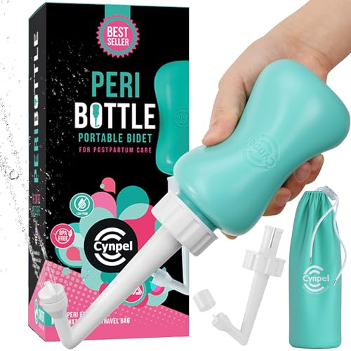 Cynpel Mobiles Bidet für das Wochenbett - 350ml Hand Intimdusche & Po Dusche für die Frau mit Praktischer Zubehör Tasche in Blau