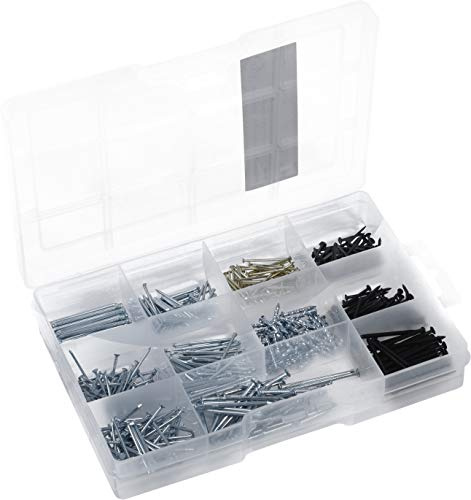 Connex Nagel-Sortiment 515-teilig - Nägel & Kammzwecken im Set - Vorsortiert in praktischer Kunststoffbox - Geeignet für Haus, Hobby & Werkstatt / Sortimentskasten / Sortimentsbox / DP8500109