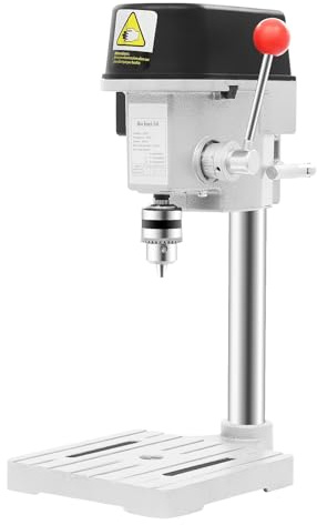 Tischbohrmaschine, Tragbare Säulenbohrmaschine 340W, Variable Drehzahl Tischbohrmaschine Max. Bohrtiefe 25mm, Ständerbohrmaschine, Mini Säulenbohrmaschine 0-16000rpm