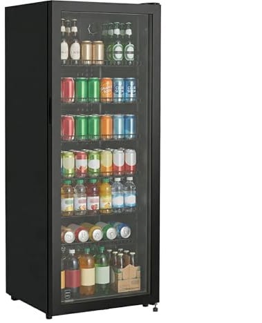 METRO Professional Getränkekühlschrank GSC4240B, 237 L, 110 W, 6 verstellbaren Einlegeböden, LED-Innenbeleuchtung, schwarz