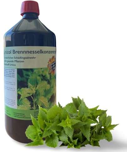 1 L Brennnesselkonzentrat, 100% Brennnesseljauche, Brennnesselsud, organisch, Grundstoff Urtica, natürliche Schädlingsabwehr, für alle Pfanzen geeignet, handgemacht