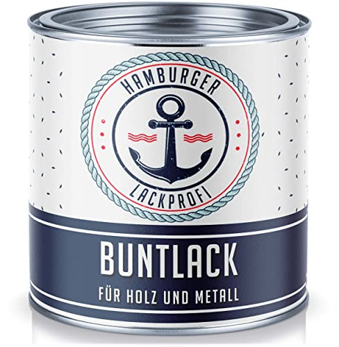 Hamburger Lack-Profi 2,5L- 2in1 Alkyd Buntlack seidenmatt für Außen in RAL - Wetterfester Lack und Grundierung für Holz & Metall (RAL 9010 Weiß)
