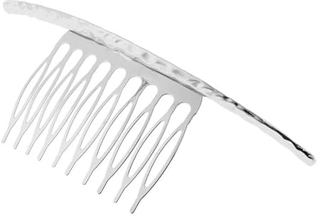 Tubayia Haargesteck Haarschmuck Haarkamm Seitenkamm, Metal Braut Hochzeit Kamm Schleier Seite Kamm Schleier Steckkamm Haarschmuck für Brautfrisur Frauen Frisurhilfe, Frauen, Brautschmuck (Silber)