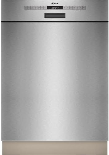 NEFF S125EBS16E, N 50, Smarter Unterbau Geschirrspüler 60 cm, Spülmaschine Made in Germany, Besteckkorb, sehr leise, Open Dry, starke Reinigung mit Chef 70ºC, Favoriten, Gebürsteter Stahl, Aqua Stop