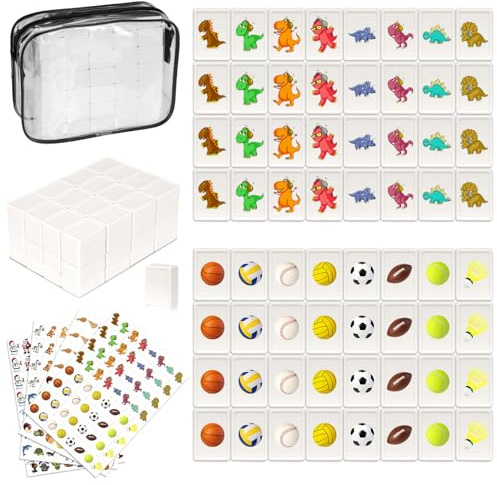 Corpower Seaside Escape Spiel 65Stk Blöcke 30mm Mahjong Stil Escape Steine | ABS Plastik, Mahjong Spiel Große Steine Seaside Escape Steine, Escape Spiel Blöcke mit Aufkleber