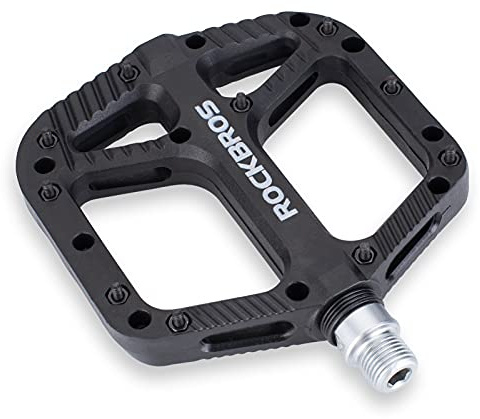 ROCKBROS Fahrradpedale 9/16 Zoll, Leichte & stabile Plattformpedale mit Anti-Rutsch Pins, Gleitlager & Kugellager-Kombination, Ideal für MTB, Rennrad, Gravel & Alltagsrad