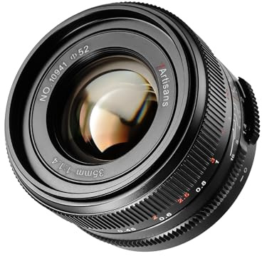 7artisans 35 mm F1.4 Mark Ⅲ Vollformat Festbrennweite mit manueller Fokussierung und großer Blende, kompatibel mit spiegelloser L-Mount-Kamera (Schwarz)
