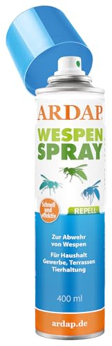 ARDAP Repell Wespenspray 400ml - Wespen vertreiben - Wespen Spray - Anti Wespen Outdoor - Wespenspray Sofortwirkung - Insektenspray Wespen - Spray gegen Wespen - Wirkt schnell & effektiv (PT19)