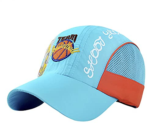 FakeFace Kinder Basecap Schirmmütze Schnelltrocknend Mesh Kappe Baseball Cap Sonnenhut Junge Mädchen Basketball Sportkappe Einstellbar Baseballmütze Bestickte Sommerhut