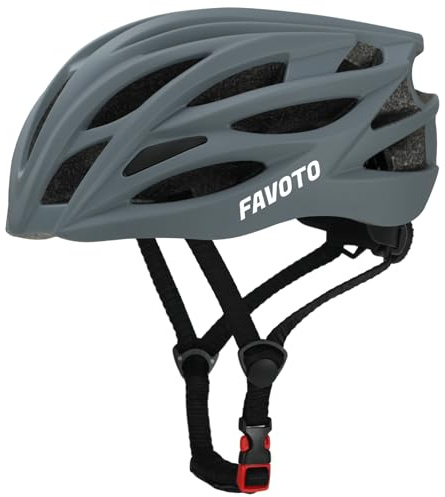Favoto Fahrradhelm für Erwachsene, Pendeln und Rennrad, leicht, 27 | MTB-Helm für Damen und Herren, sicherer atmungsaktiver Fahrradhelm, erfüllt CE- und CPSC-Standards, Größe M (55-58 cm)