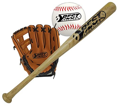 BEST SPORTING Baseball Set, Schläger, Handschuh und Baseball